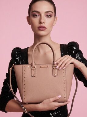 MICHAEL Michael Kors Beige Studded Tote
